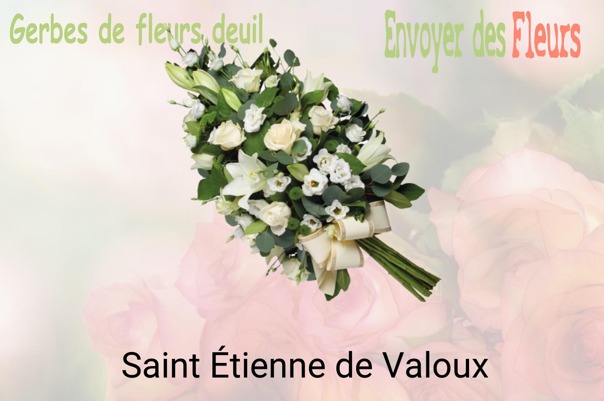Gerbe de fleurs de deuil livrée à Saint-Étienne-de-Valoux